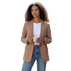 The Drop Women Blake Praline Long Sleeves Blazer Size S - NWT